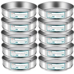 LVDALAB 20cm 304 stainless steel lab sieve front view