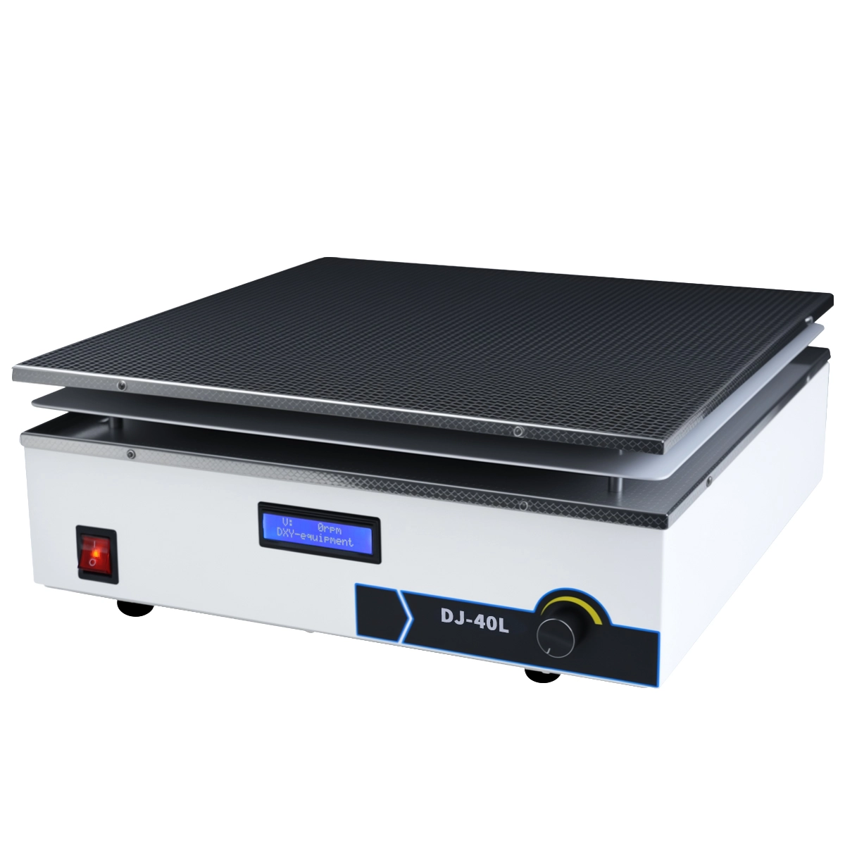 LVDALAB DJ-40L 40-liter heavy-duty magnetic stirrer with large 375mm workplate and digital controls.