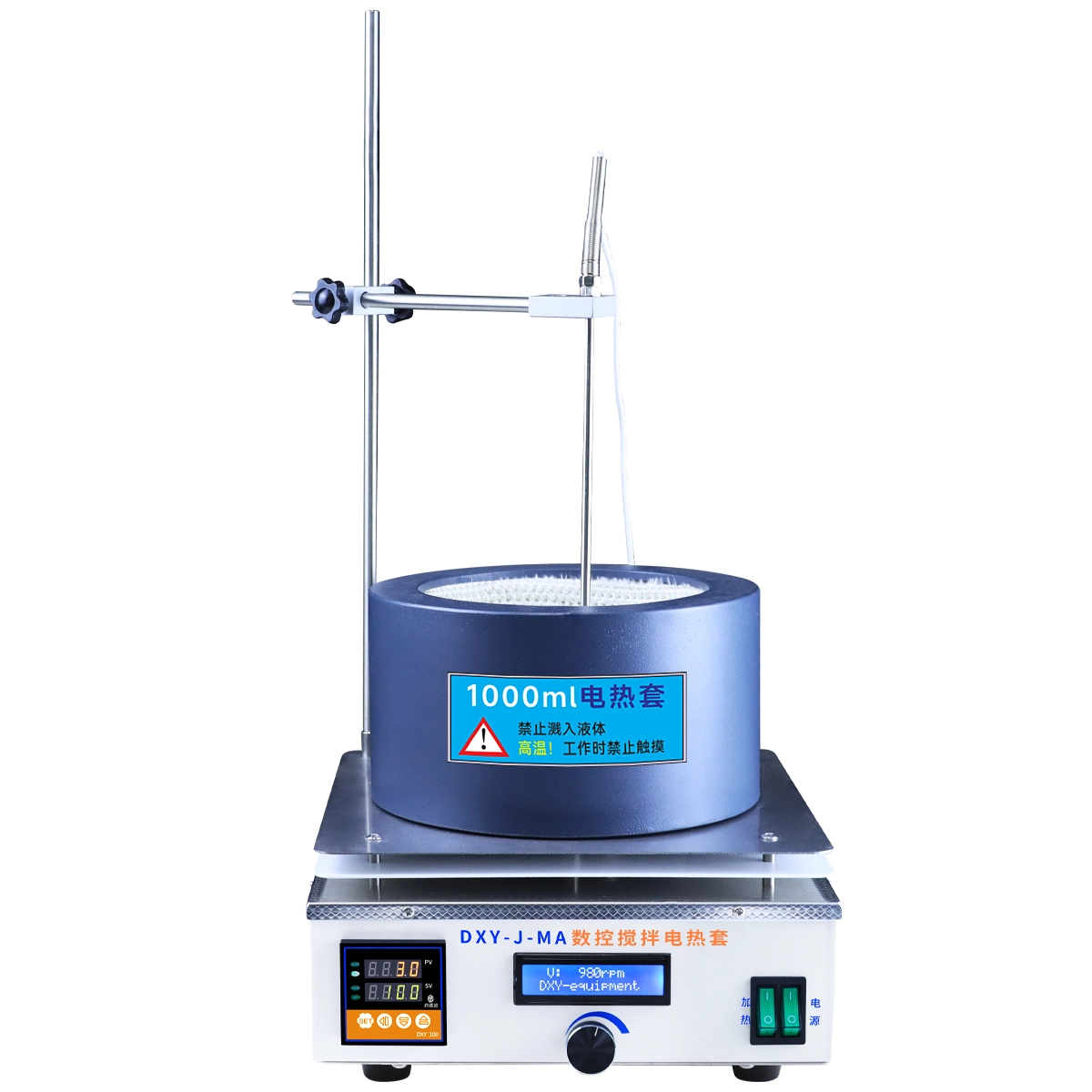 LVDALAB DXY-MA medium-capacity modular heating mantle, compatible with 1000mL and 2000mL flasks.
