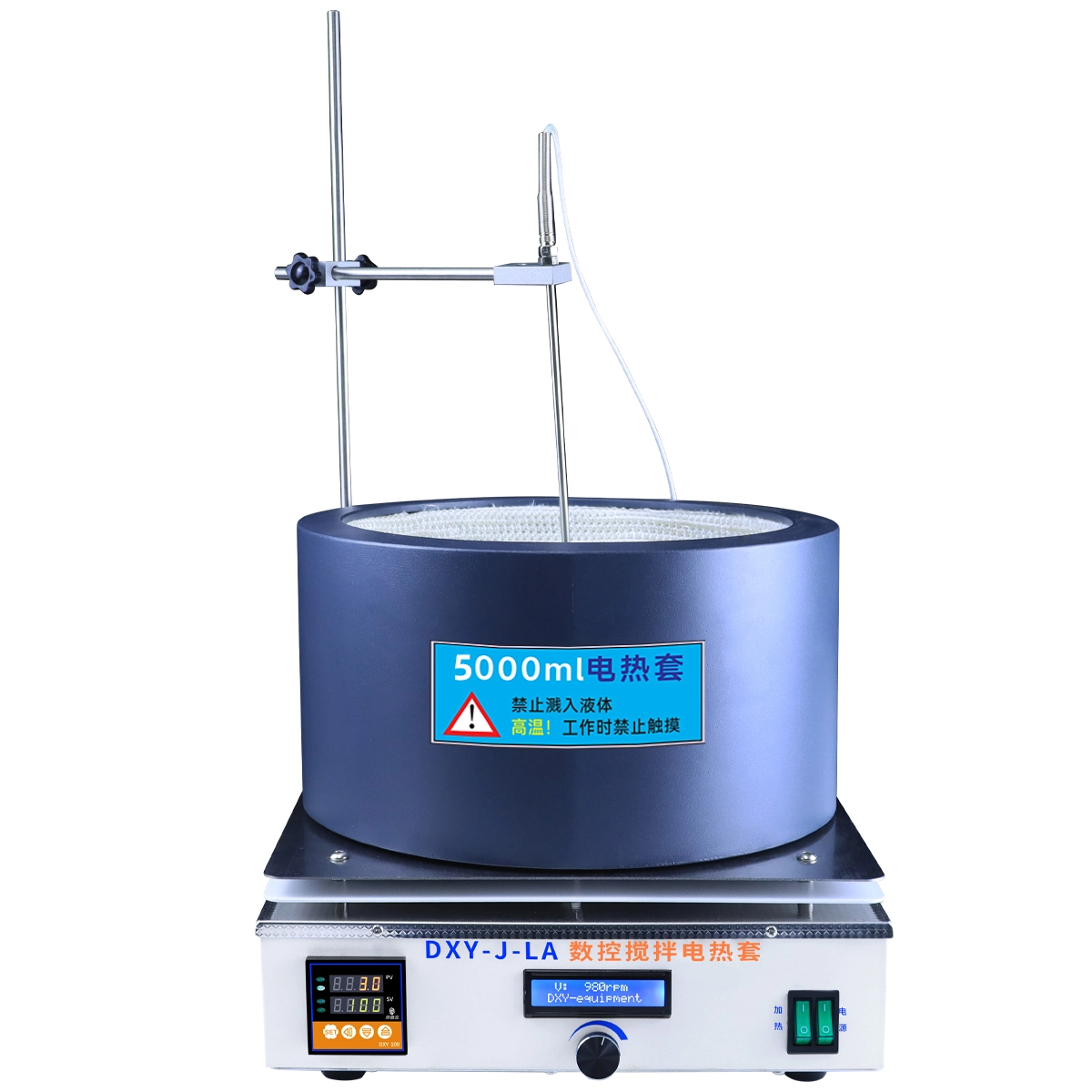 LVDALAB DXY-J-LA high-power stirring heating mantle for 3L and 5L flasks with modular base.