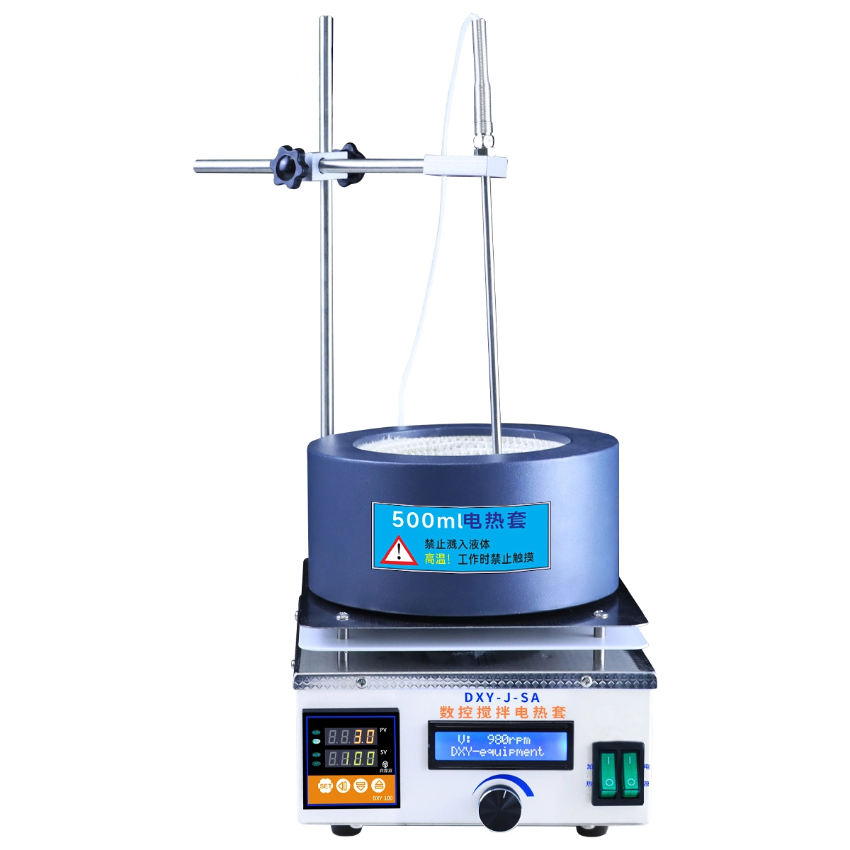 LVDALAB DXY-J-SA small-volume modular magnetic stirring heating mantle, fits 100mL to 500mL flasks.