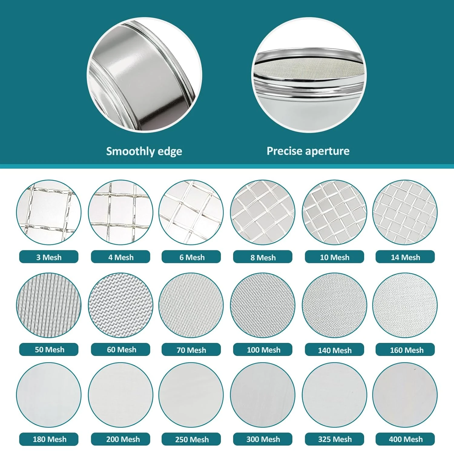 Full 304 lab sieve 6cm 10cm 20cm
