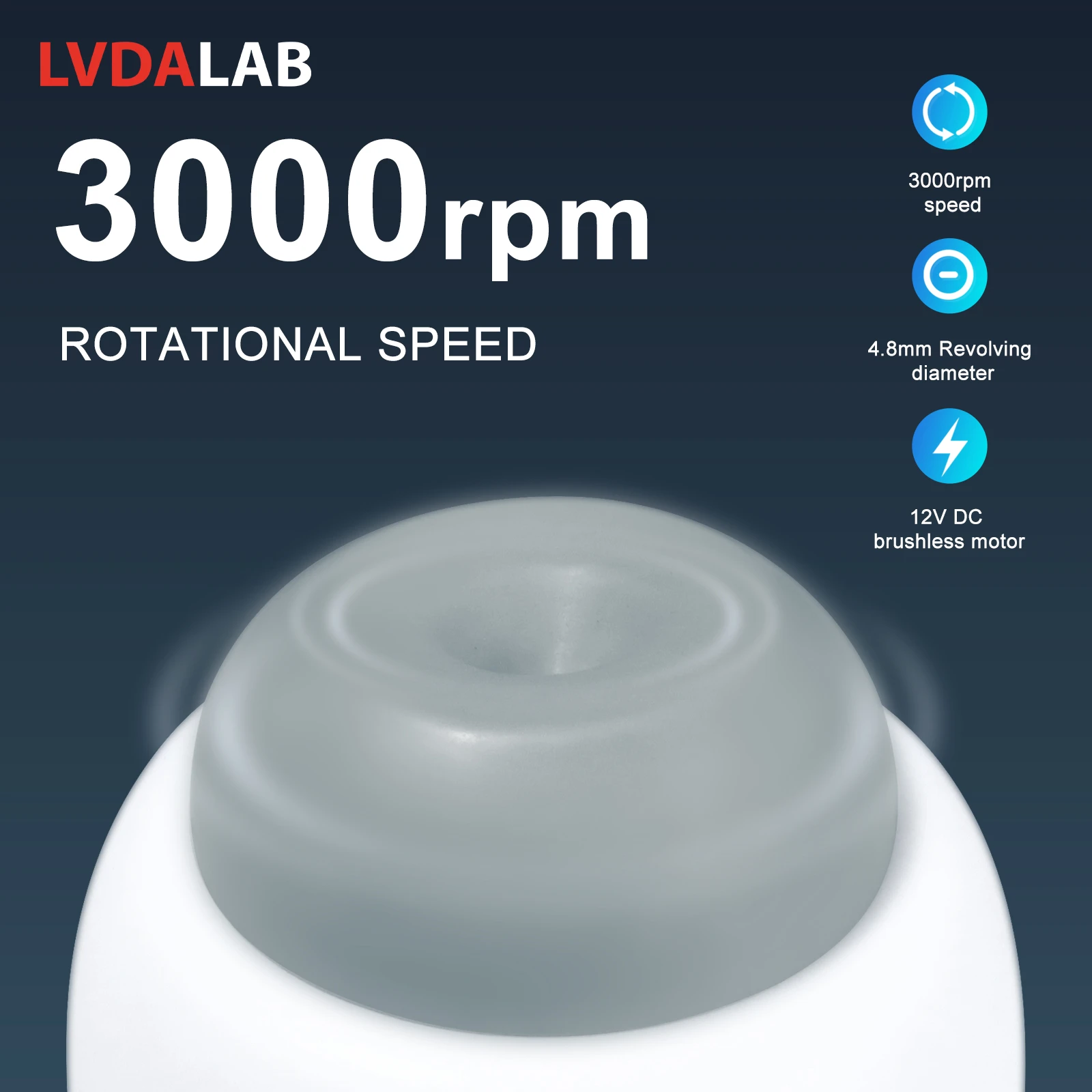 3000 RPM high-speed rotation of magnetic stirrer