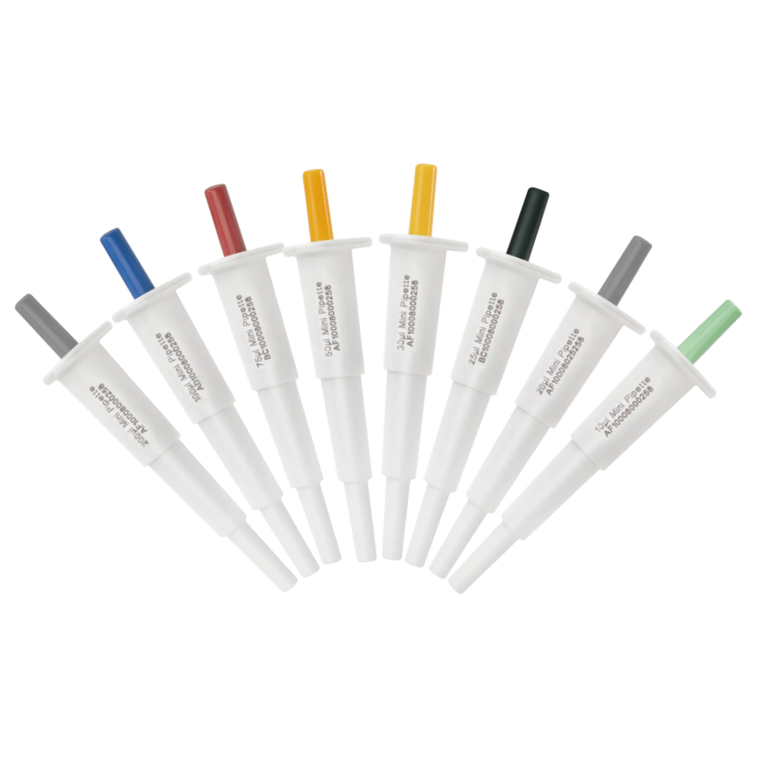 minipettes of all colors