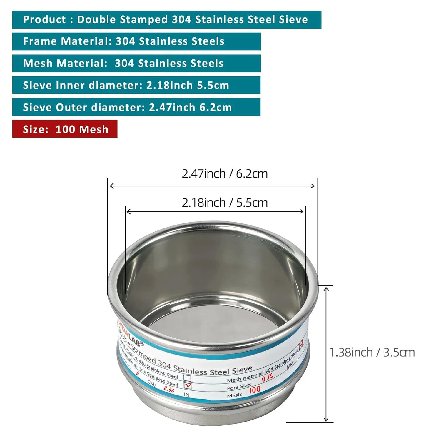 Cleaning the full 304 stainless steel sieve