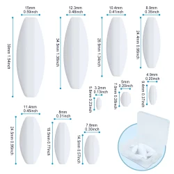 Magnetic stirrer bar dimensions and sizes set A