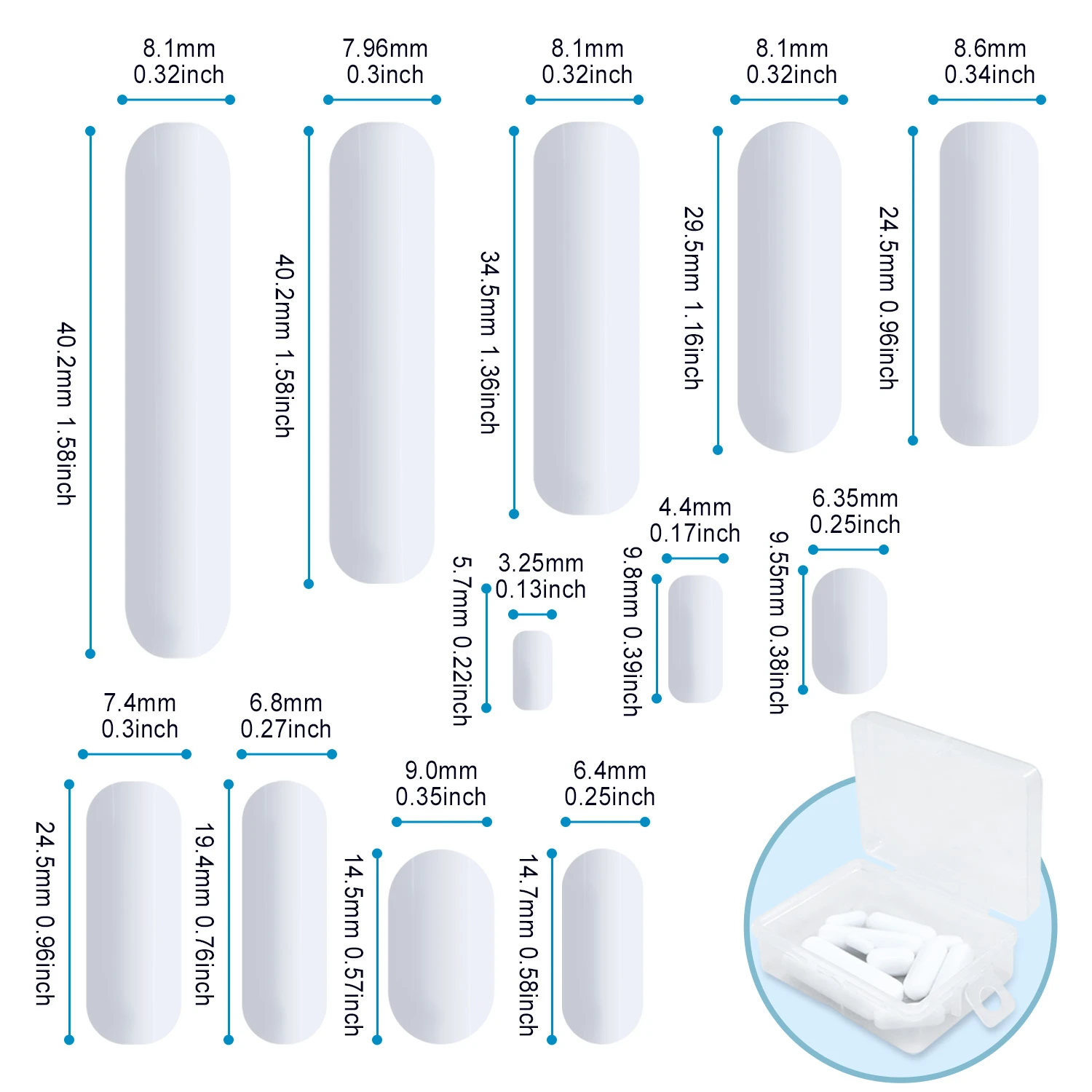 LVDALAB PTFE magnetic stir bar set C