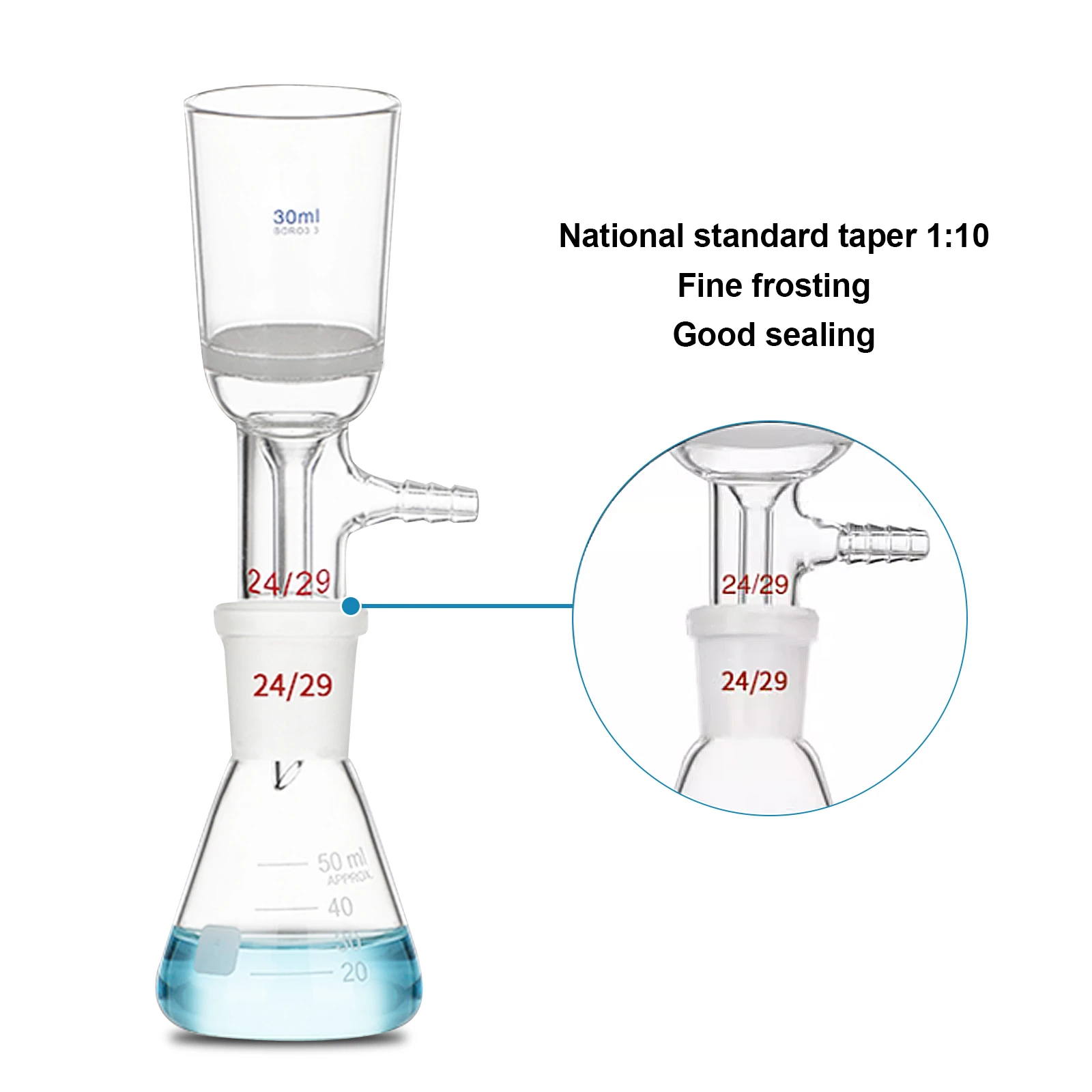 24 29 standard frosted joint for lab filter